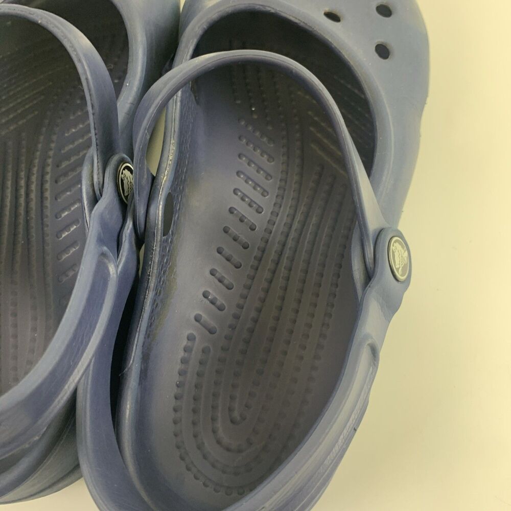 Crocs Shayna Mary Jane Slingback Navy Blue Round Toe Comfort Clog Slip Womens 8 - Picture 9 of 15